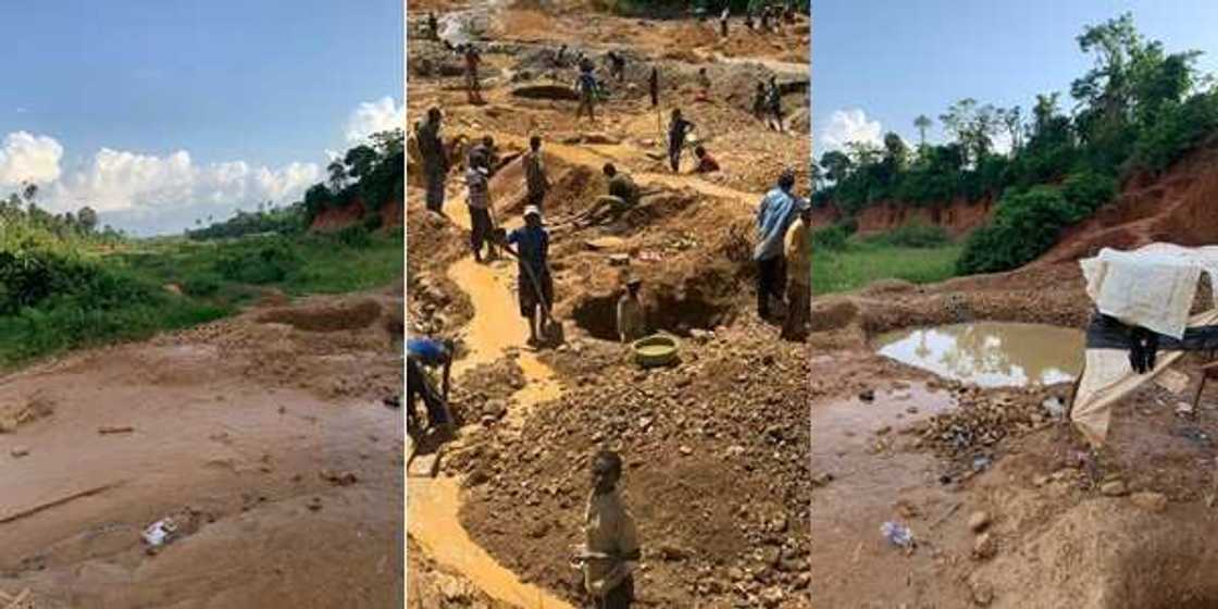 Sites of illegal mining in Osun state. Sites of illegal mining in Osun state.