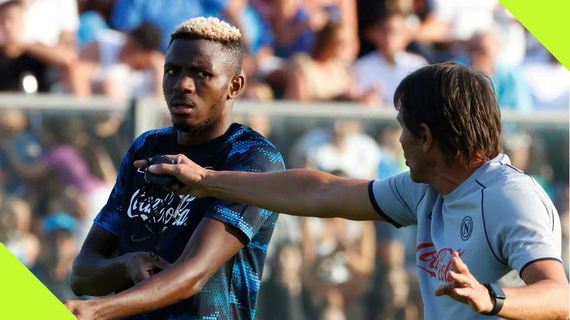 Victor Osimhen was spotted in Napoli training