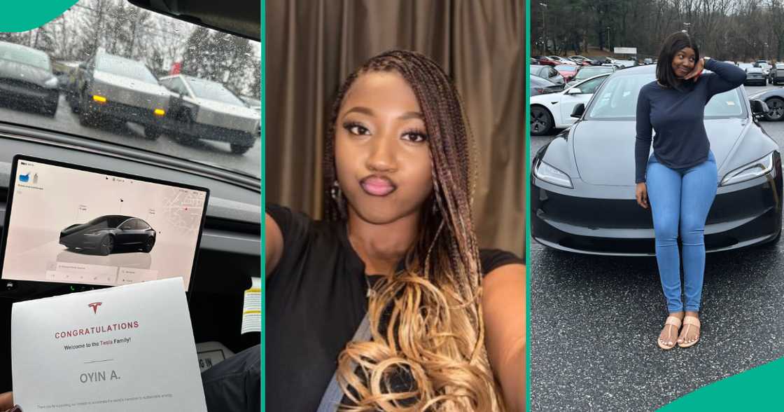 Nigerian lady in US buys 2025 Tesla produced by Elon Musk's company.