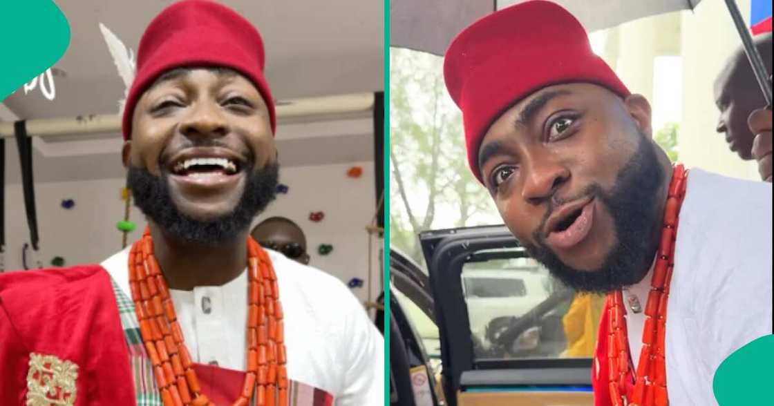 Chivido: Davido struggles to speak Igbo on wedding day.