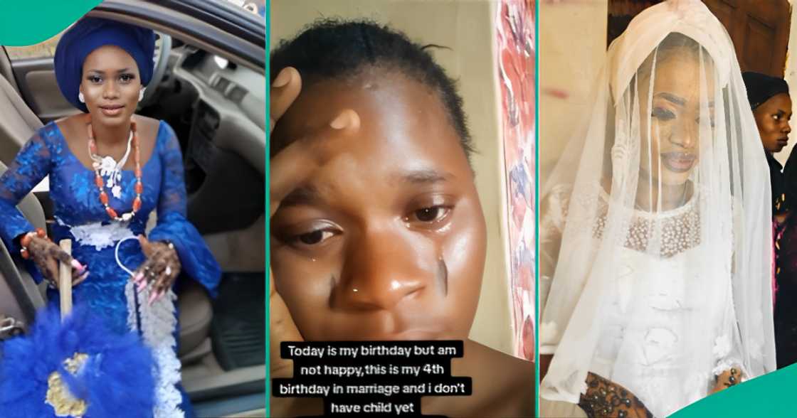 Lady Who Marked Her 4th Birthday in Marriage Weeps, Says She’s Yet To Have a Child