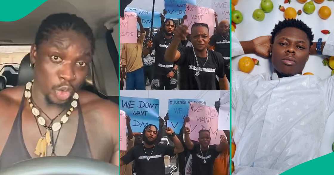 Nigerian youths protest against VeryDarkMan, demand justice for Mohbad without critic's interference. Nigerian youths protest against VeryDarkMan, demand justice for Mohbad without critic's interference.
