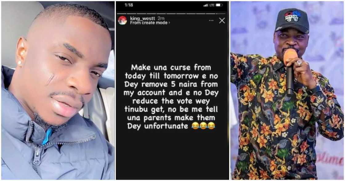 MC Oluomo's son King Westt taunts Nigerians. MC Oluomo's son King Westt taunts Nigerians.
