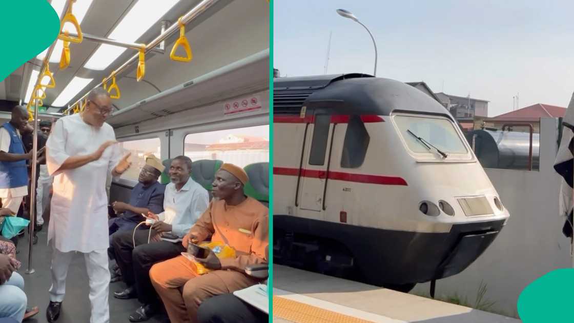 Nollywood actors on Lagos Red Line train. Nollywood actors on Lagos Red Line train.