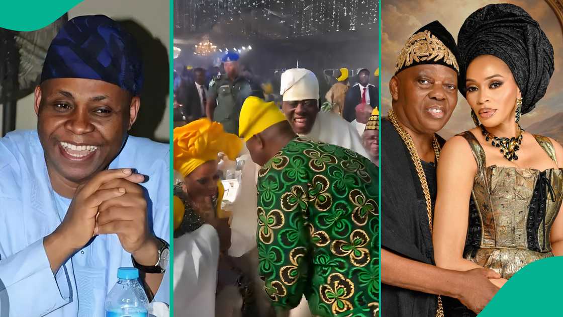 Davido's father bows to greet billionaire Okoya and wife at event in Ogun. Davido's father bows to greet billionaire Okoya and wife at event in Ogun.