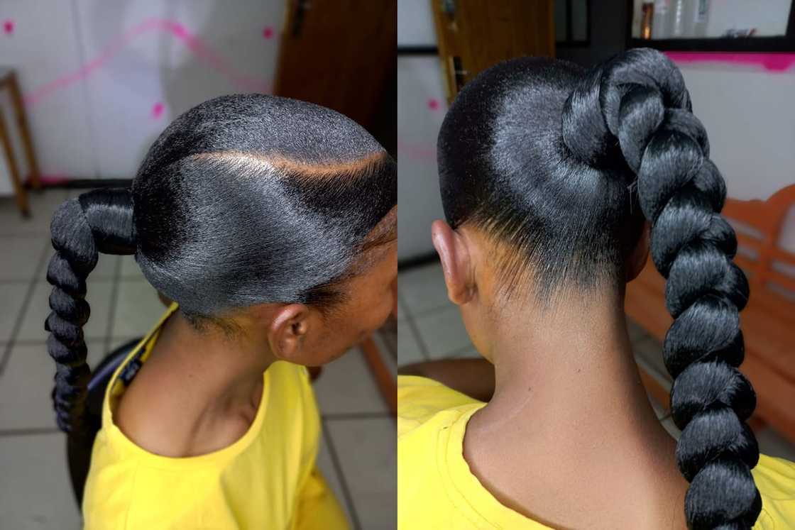 Braided ponytail Braided ponytail