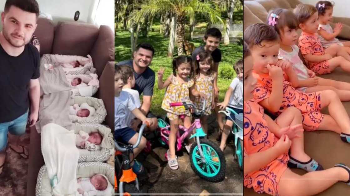 Proud dad and his quintuplet Proud dad and his quintuplet