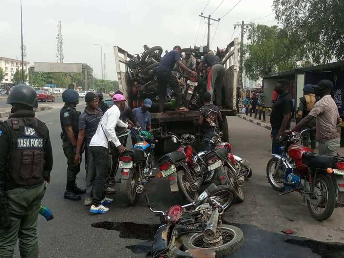 Okada ban, Lagos Task Force, motorcycles Okada ban, Lagos Task Force, motorcycles
