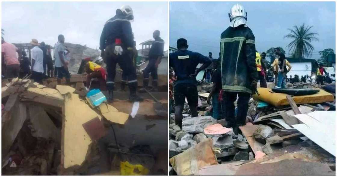 Cameroon building collapse/ Four-storey collapses in Cameroon/ Tragedy in Cameroon/ Building collapse