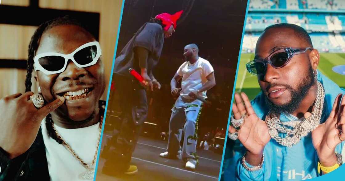 Davido and Stonebwoy perform together at the Madison Square Garden Davido and Stonebwoy perform together at the Madison Square Garden
