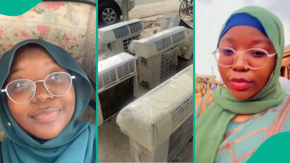 Nigerian lady in Kano buys second-hand air conditioner to beat the intense heat