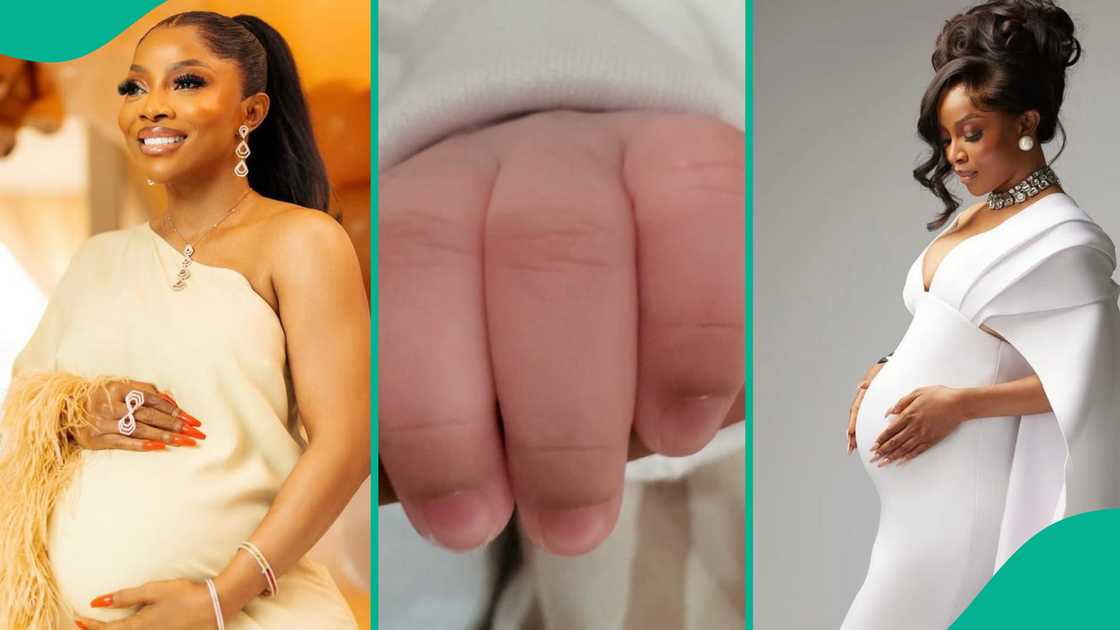 Toke Makinwa welcomes daughter Toke Makinwa welcomes daughter