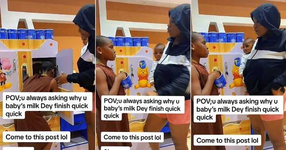 Nigerian mum sees house help licking baby's milk Nigerian mum sees house help licking baby's milk