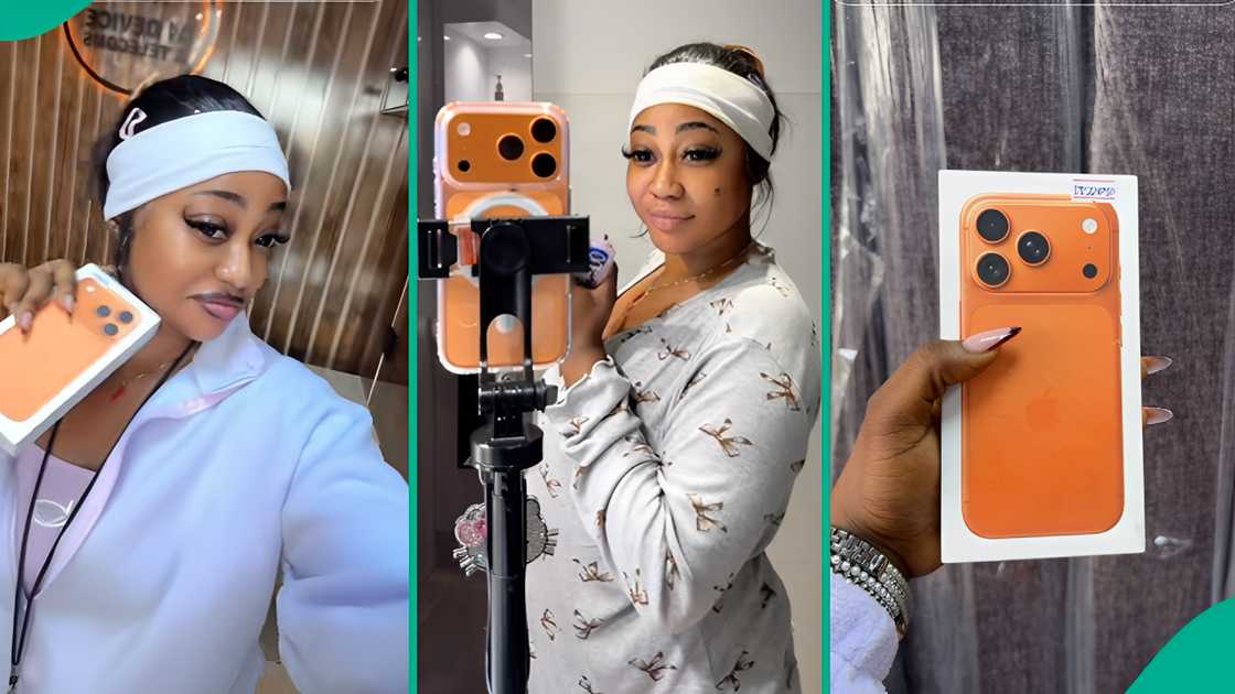 Girl who bought iPhone 17 Pro flaunts device in viral video