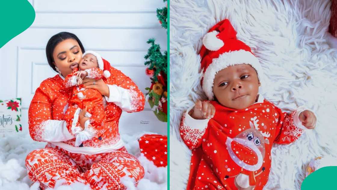 Dayo Amusa celebrates first Christmas as a mother.