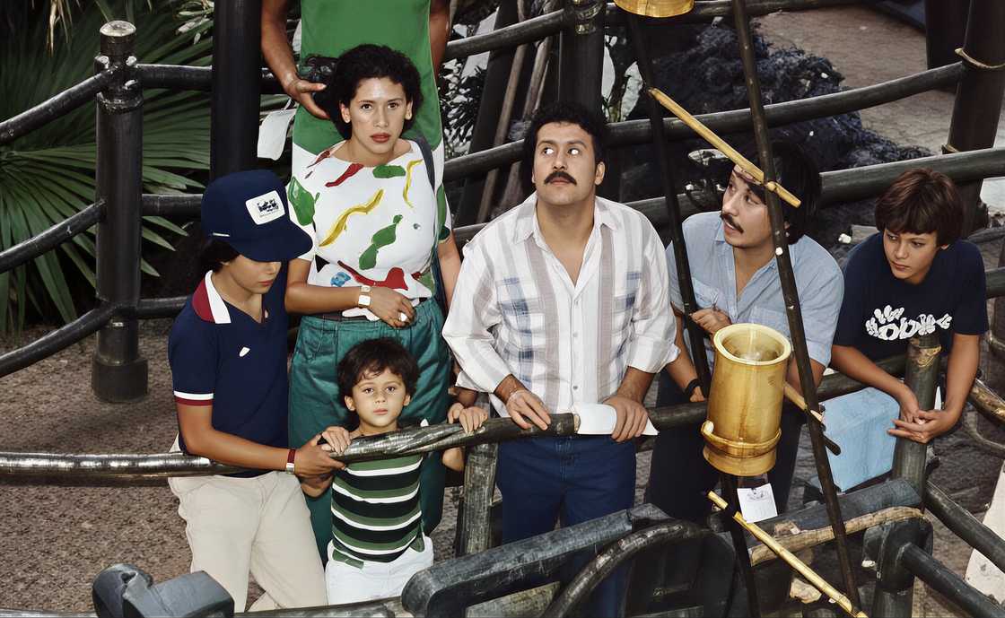 Pablo Escobar, seen with his wife, María Victoria Henao, and their children at Disney World Pablo Escobar, seen with his wife, María Victoria Henao, and their children at Disney World