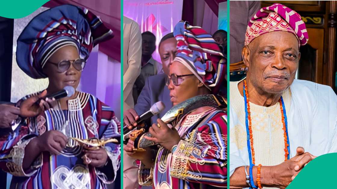 Gospel singer Bola Are attends Oba Rashidi Ladoja's coronation concert.