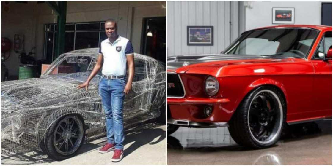 Young man hand-builds replica of 1967 Ford Mustang with wire Young man hand-builds replica of 1967 Ford Mustang with wire