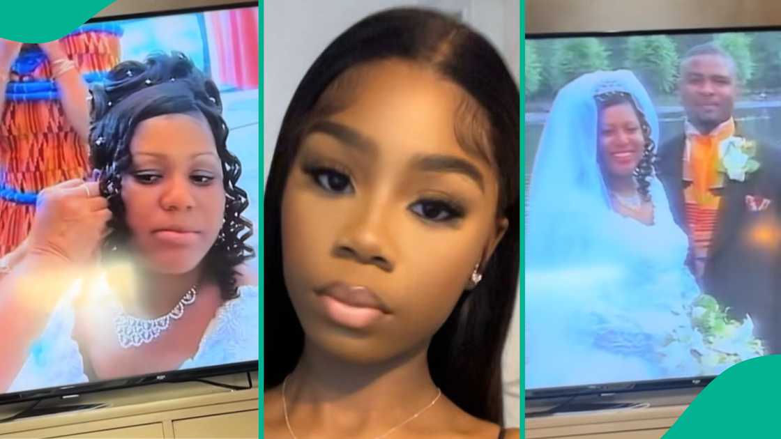 Lady shares her parents' wedding video.