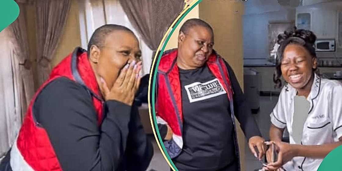 Mother's priceless reaction to seeing daughter on wig trends Mother's priceless reaction to seeing daughter on wig trends