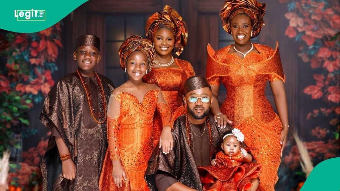 family photo Warri Pikin baby to church for the first time