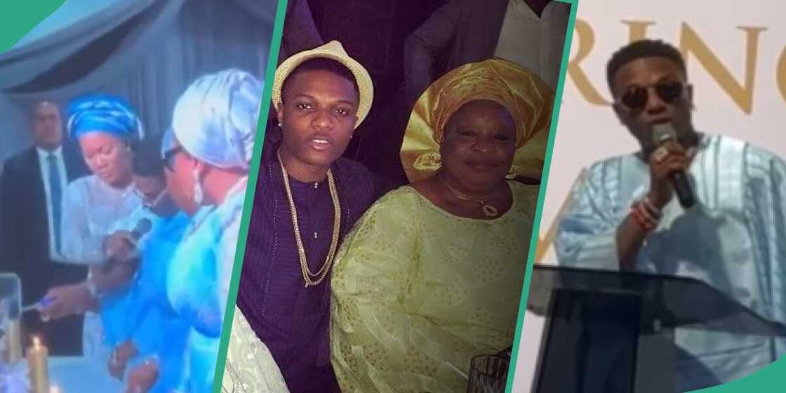 Wizkid at his mother's burial Wizkid at his mother's burial