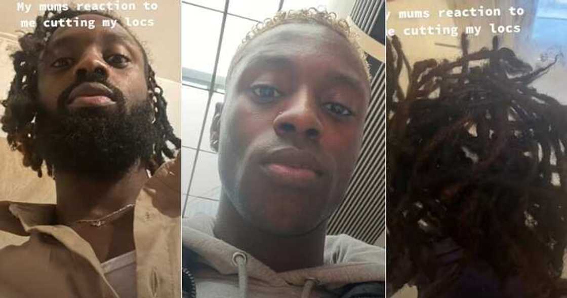 Man with new hairstyle shares mum's reaction, cut down dreadlocks Man with new hairstyle shares mum's reaction, cut down dreadlocks