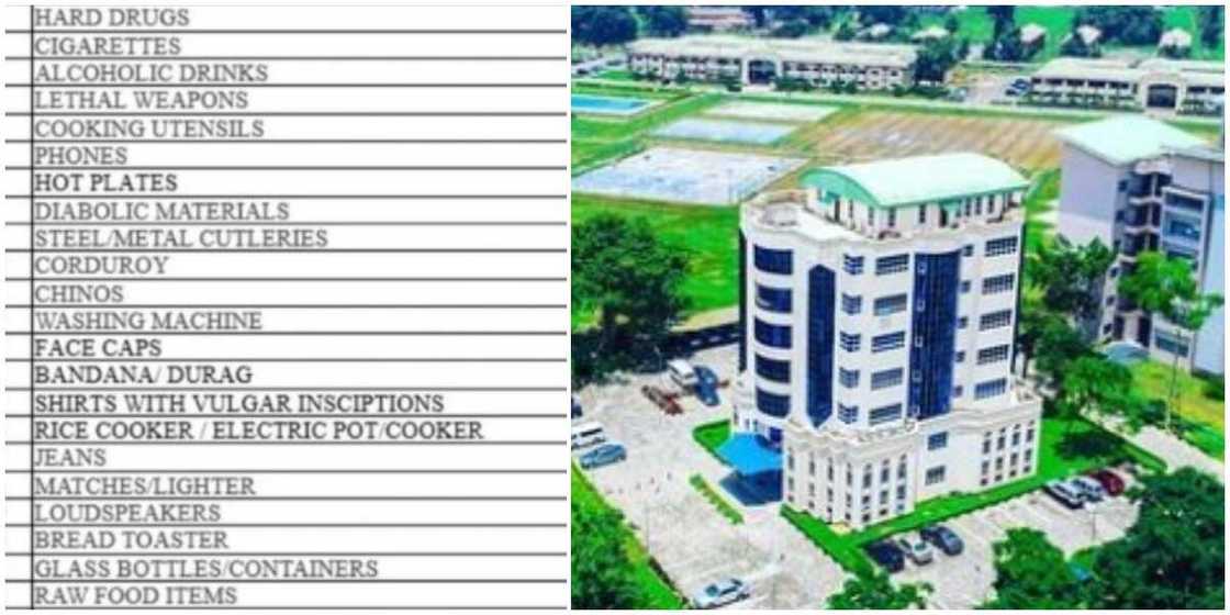 Reactions to trending list of prohibited items in Covenant university Reactions to trending list of prohibited items in Covenant university