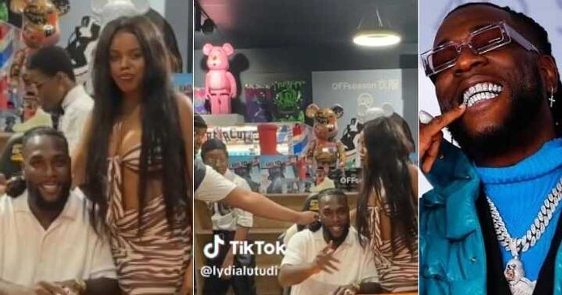 Burna Boy's security removes lady's hand from singer's body