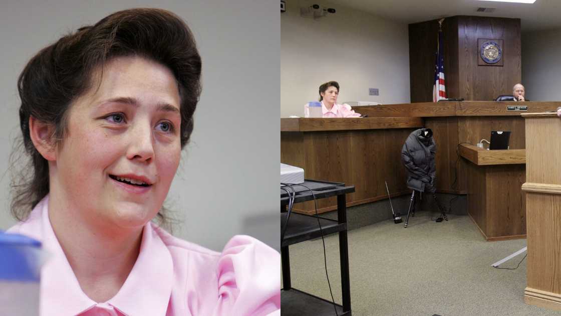 Margaret Thomas answers questions during Warren Jeffs' trial in St. George, Utah