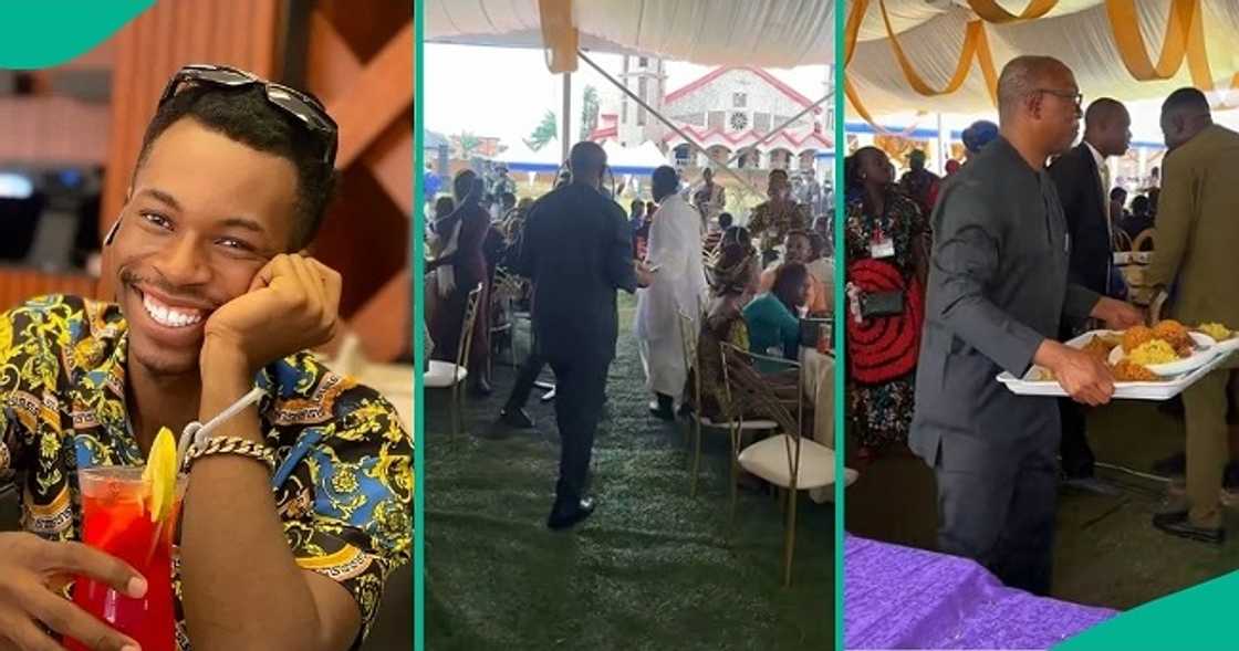 Man dubs Peter Obi a humble man after closely watching him share food at event. Man dubs Peter Obi a humble man after closely watching him share food at event.