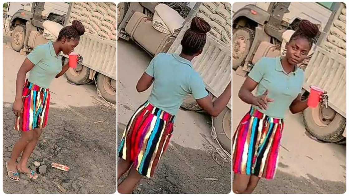 Photo of female truck driver Photo of female truck driver