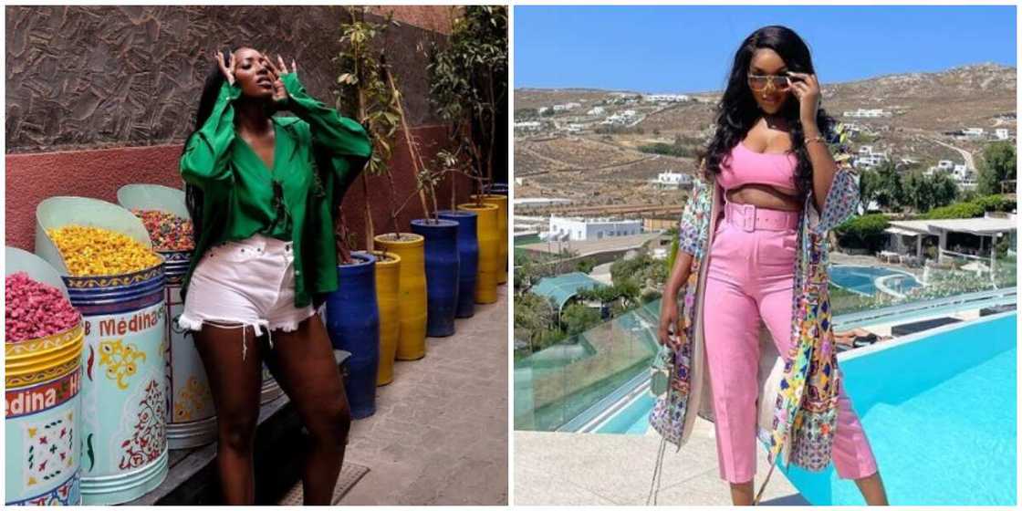 Photos of Tiwa Savage and Idia Aisien.