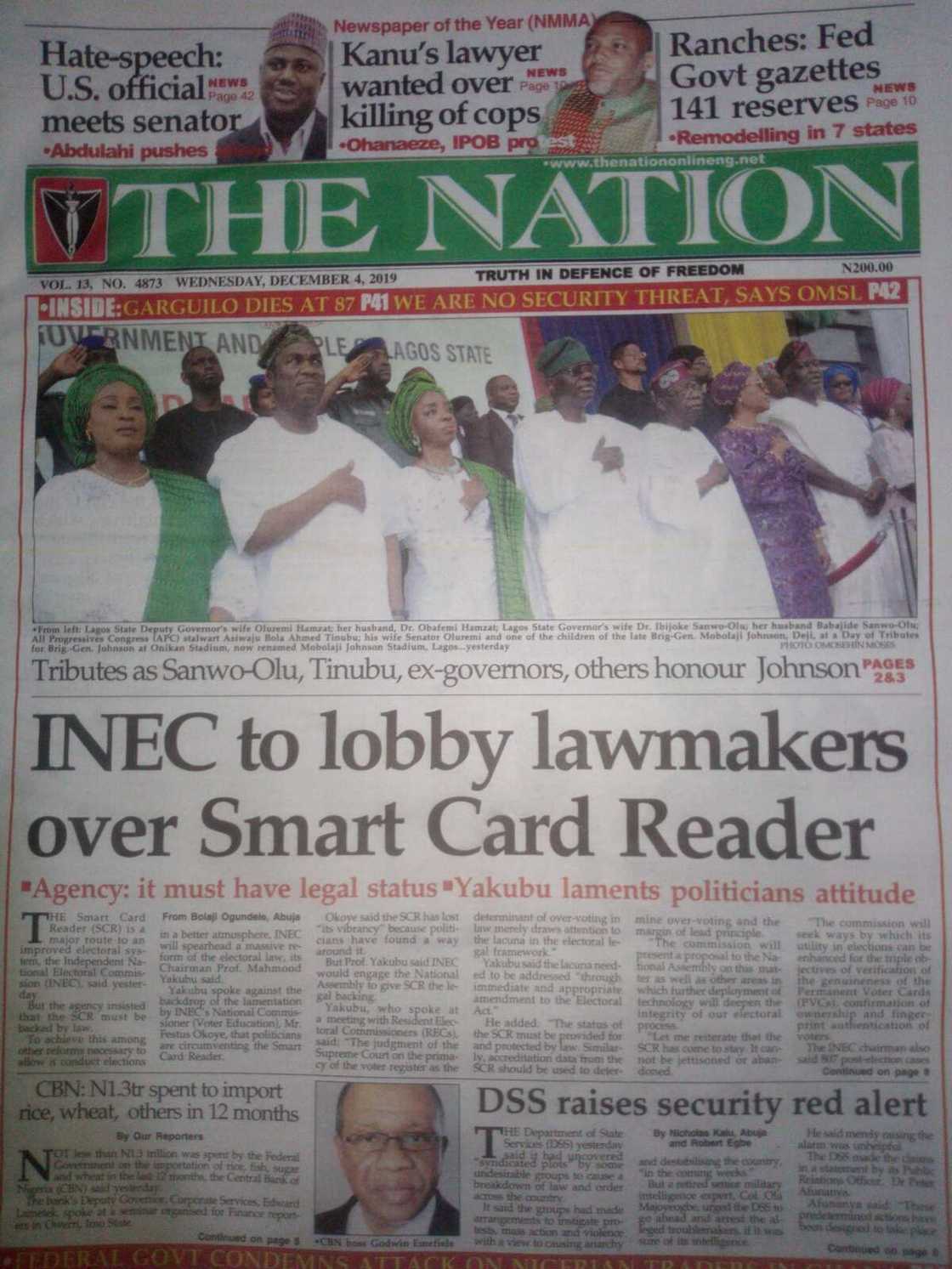 The Nation newspaper review of December 4 The Nation newspaper review of December 4