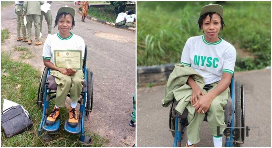 Judith Chioma, Disabled Nigerian mum of three passes out of NYSC. Judith Chioma, Disabled Nigerian mum of three passes out of NYSC.
