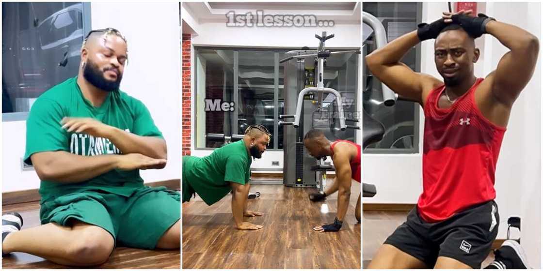 Whitemoney in the gym, Whitemoney and Saga training, Saga Whitemoney in the gym, Whitemoney and Saga training, Saga