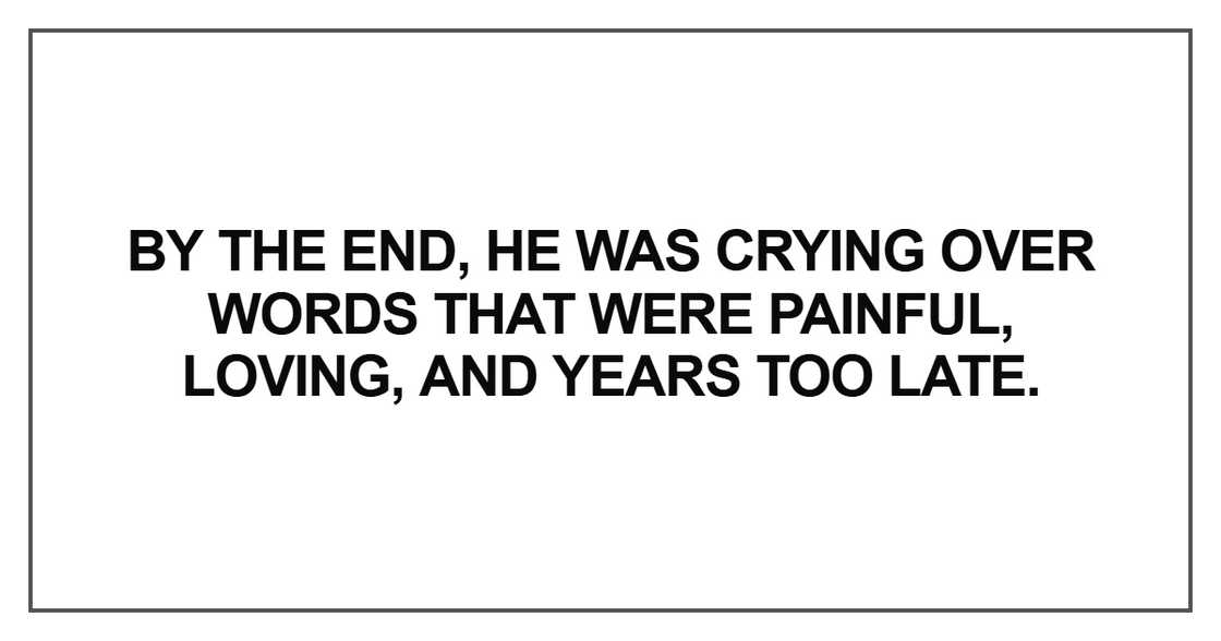 By the end, he was crying