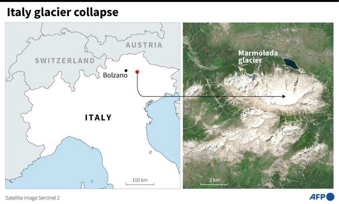 Italy glacier collapse Italy glacier collapse