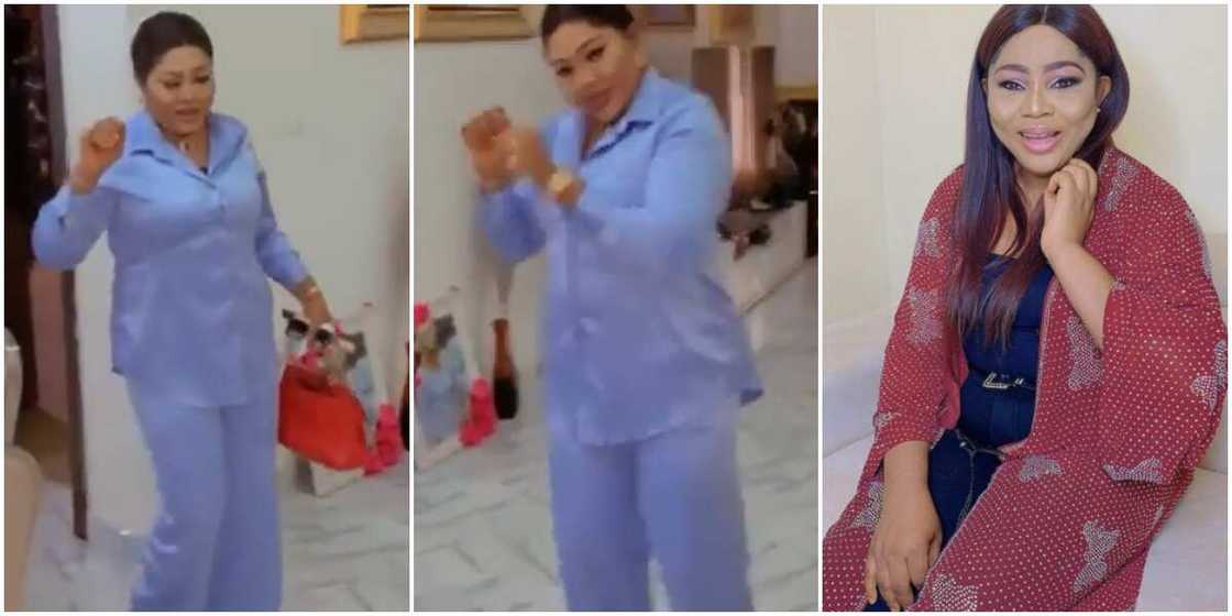 Actress Regina Daniels' mum Rita busts serious moves as she shows off dance moves in lovely video Actress Regina Daniels' mum Rita busts serious moves as she shows off dance moves in lovely video