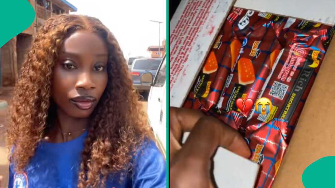 Lady shares biscuits bought for her by her boyfriend. Lady shares biscuits bought for her by her boyfriend.