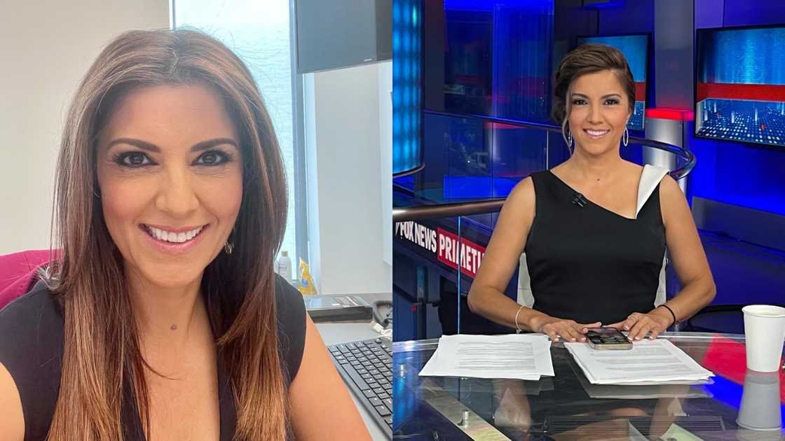 Rachel Campos-Duffy looking happy in black outfit Rachel Campos-Duffy looking happy in black outfit