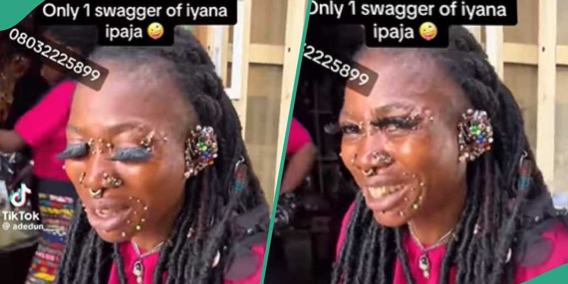 Woman rocks multiple piercings