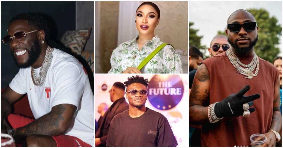 Photos of Burna Boy, Davido, Obafemi Martins and Tonto Dikeh