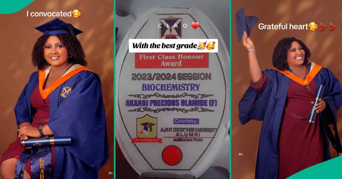 Lady who transferred from OAU to Ajayi Crowther University bags first class in Biochemistry