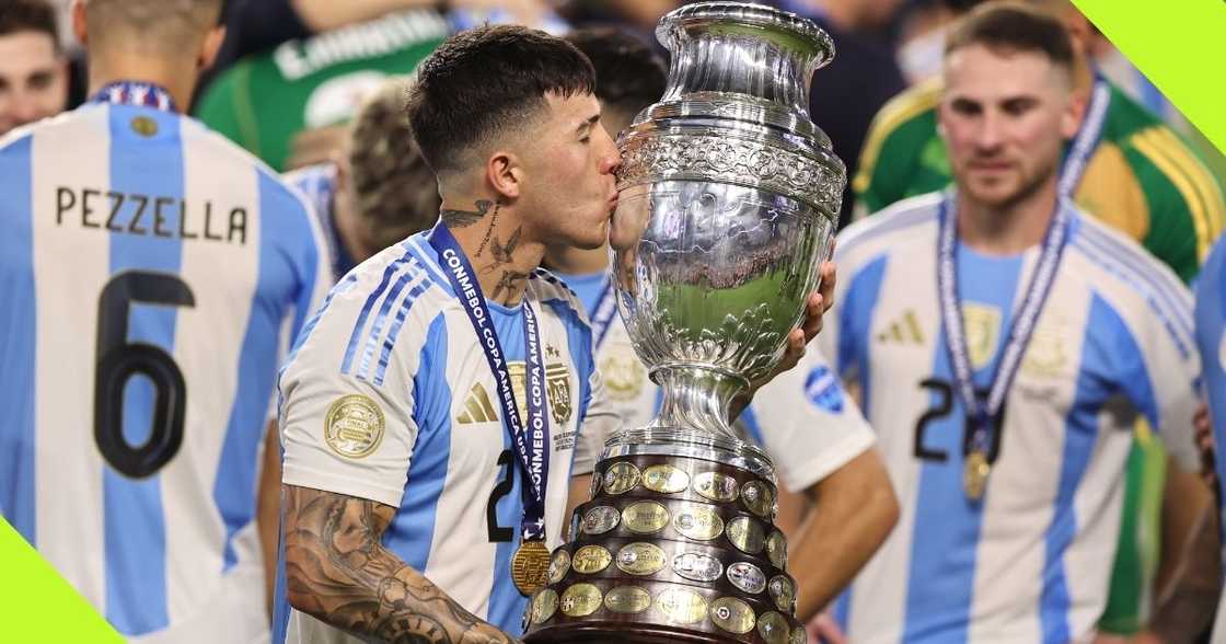 Enzo Fernandez speaks on alleged 'racist' chant after Argentina's Copa America win. Enzo Fernandez speaks on alleged 'racist' chant after Argentina's Copa America win.