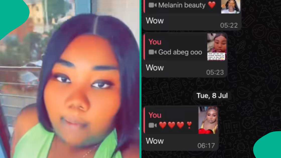 Lady shares message she got from man. Lady shares message she got from man.
