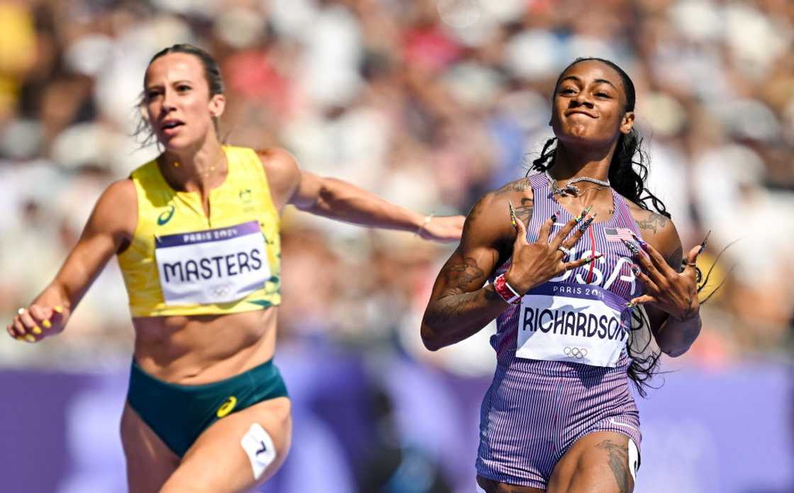 Sha'Carri Richardson, Shelly-Ann Fraser-Pryce, Paris 2024 Olympics Sha'Carri Richardson, Shelly-Ann Fraser-Pryce, Paris 2024 Olympics