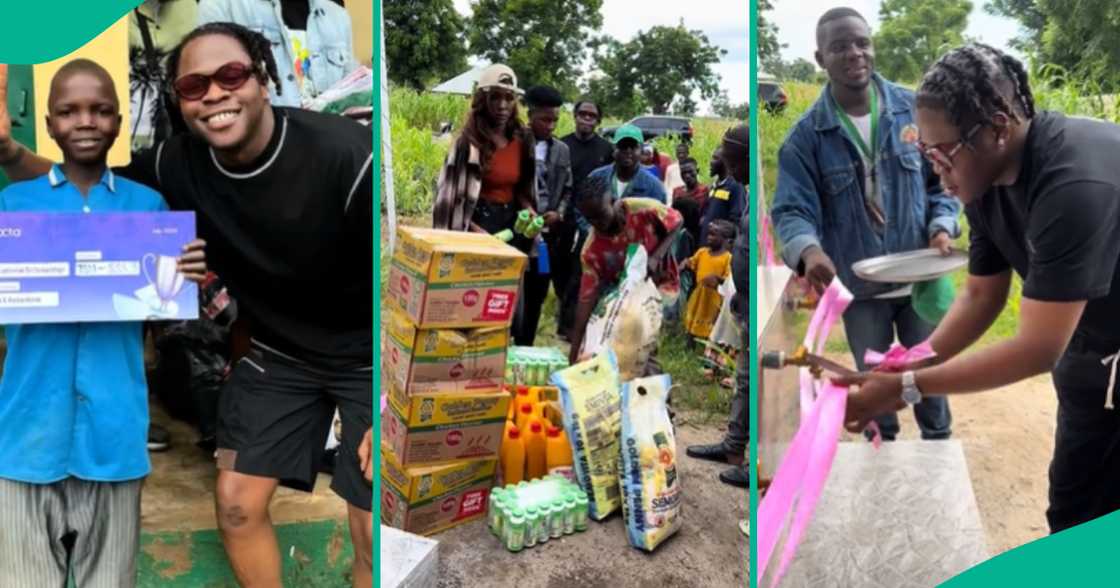 Asherkine donates items to Jos communities.