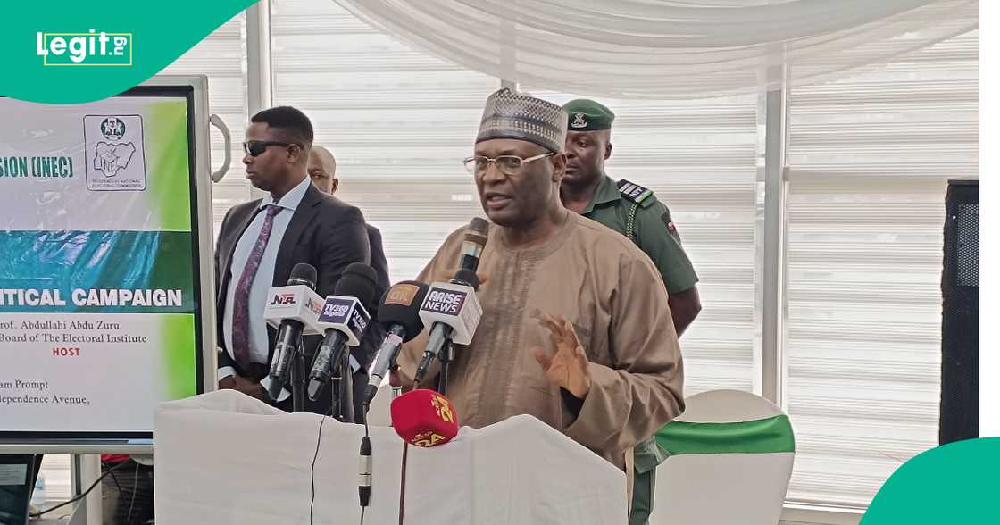 Shugaban INEC, Farfesa Mahmud Yakubu. Shugaban INEC, Farfesa Mahmud Yakubu.