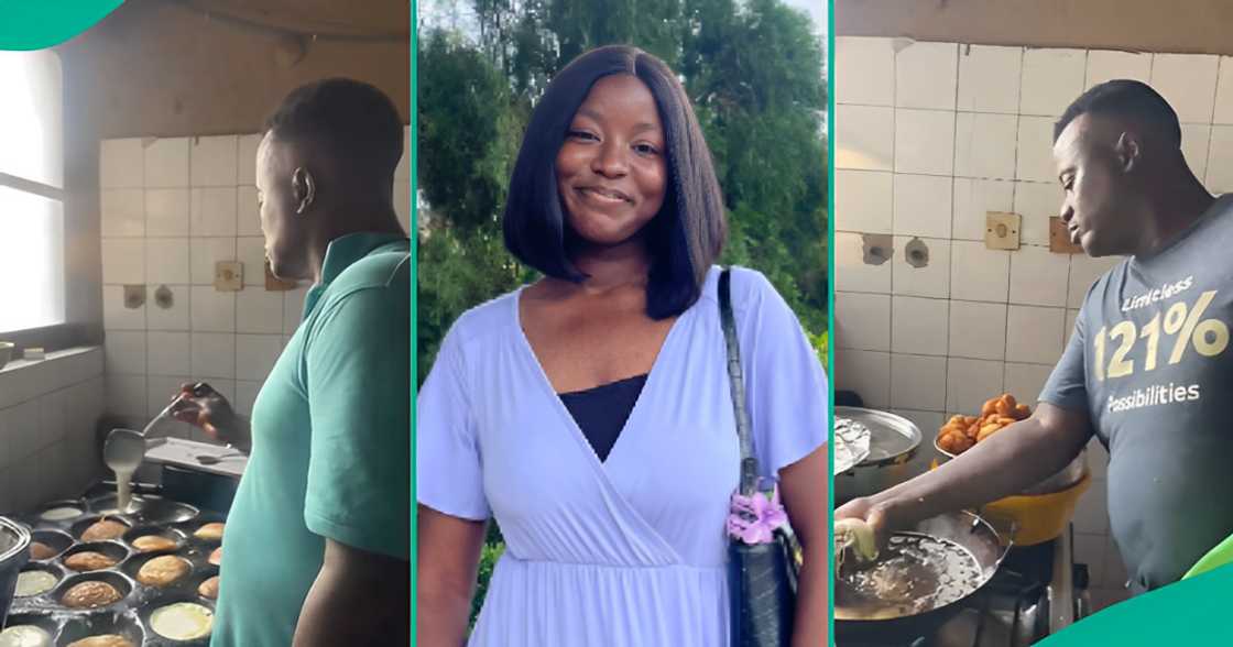 Lady shared a video of her father cooking different meals Lady shared a video of her father cooking different meals